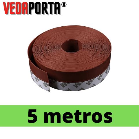 Fita VedaPorta - veda frestas e aquece sem gastar energia Eletroflix 5 Metros Marrom 