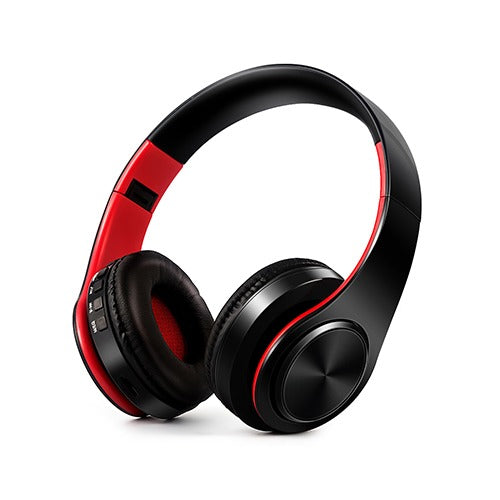 Fone de Ouvido Gamer Bluetooth com Microfone Embutido - HeadSet Sem Fio Eletroflix Preto e Vermelho 