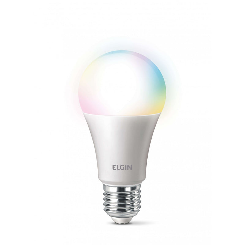 Smart Lâmpada Led Colors, 10w Bivolt Wi-FI - Elgin, compatível com Alexa Eletroflix 