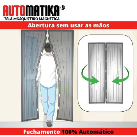 Tela Magnética Antimosquito para portas - Automatika 153802 Eletroflix 
